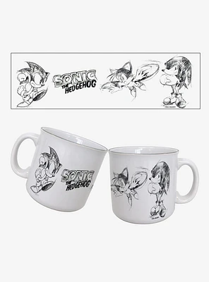 Sonic The Hedgehog Character Graphite 20oz Camper Mug