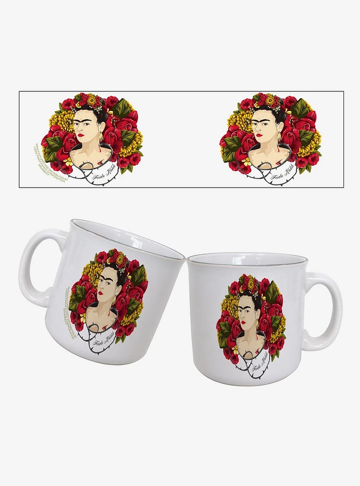 Frida Kahlo Floral Rose Thorn 20oz Camper Mug