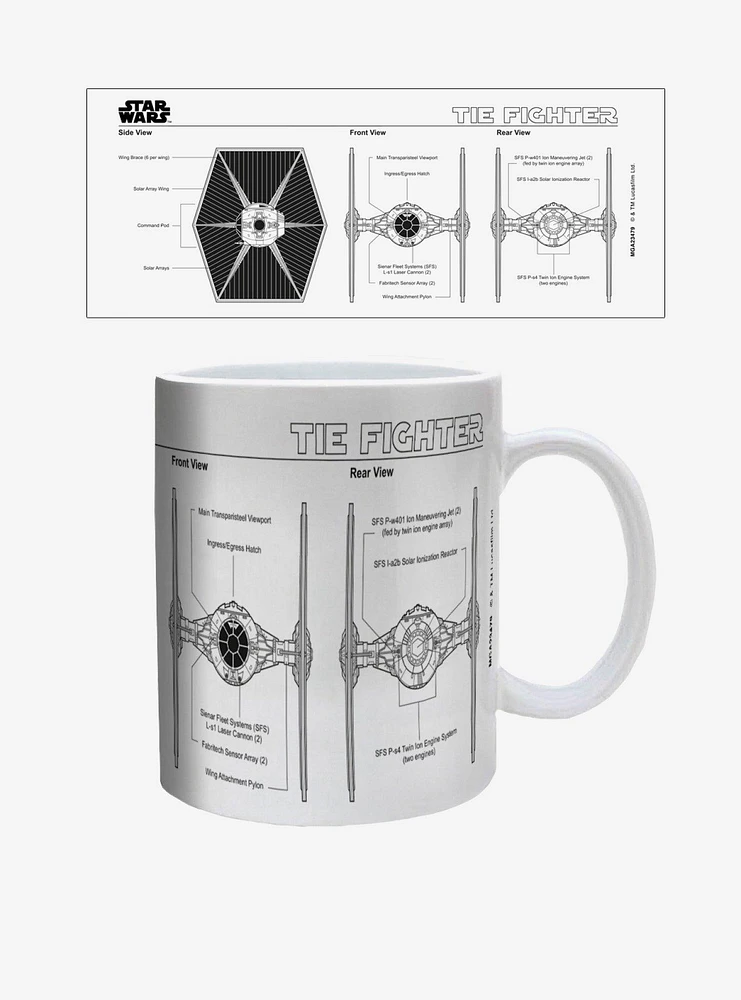 Star Wars Tie Fighter Sketch 20oz Mug