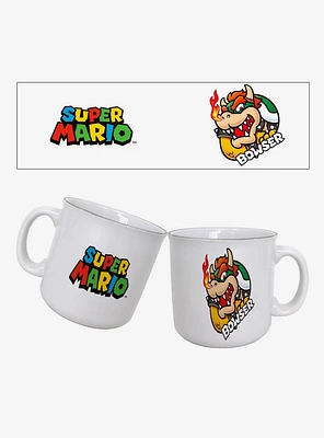 Super Mario Bowser Circle Name 20oz Camper Mug