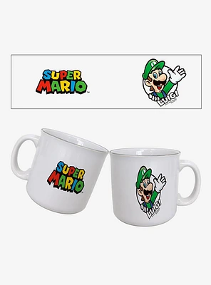 Super Mario Luigi Circle Name 20oz Camper Mug