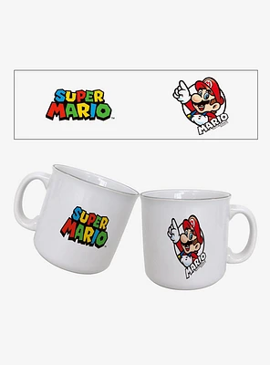 Super Mario Mario Circle Name 20oz Camper Mug