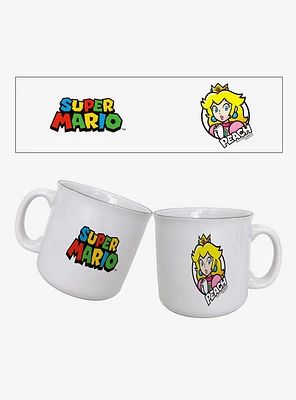 Super Mario Peach Circle Name 20oz Camper Mug