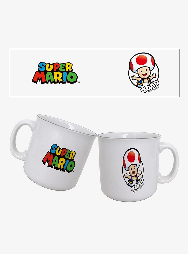 Super Mario Toad Circle Name 20oz Camper Mug