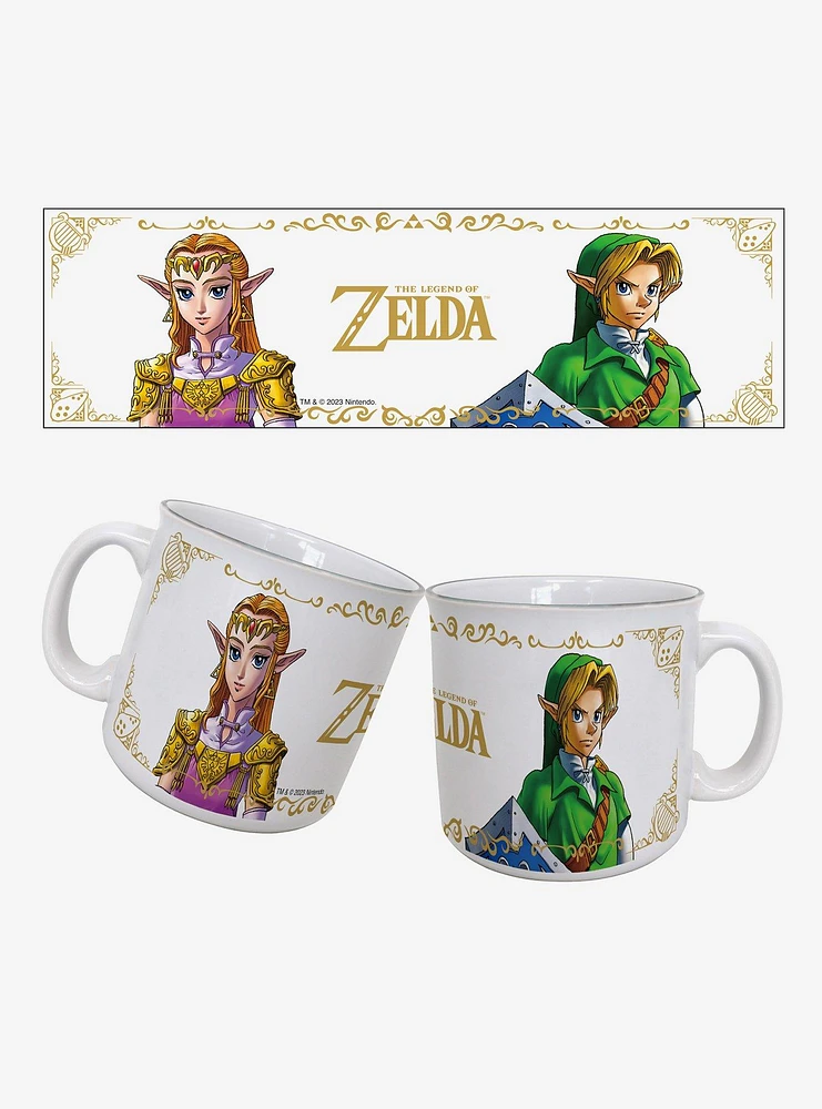 The Legend of Zelda Ocarina of Time Zelda & Link 20oz Camper Mug