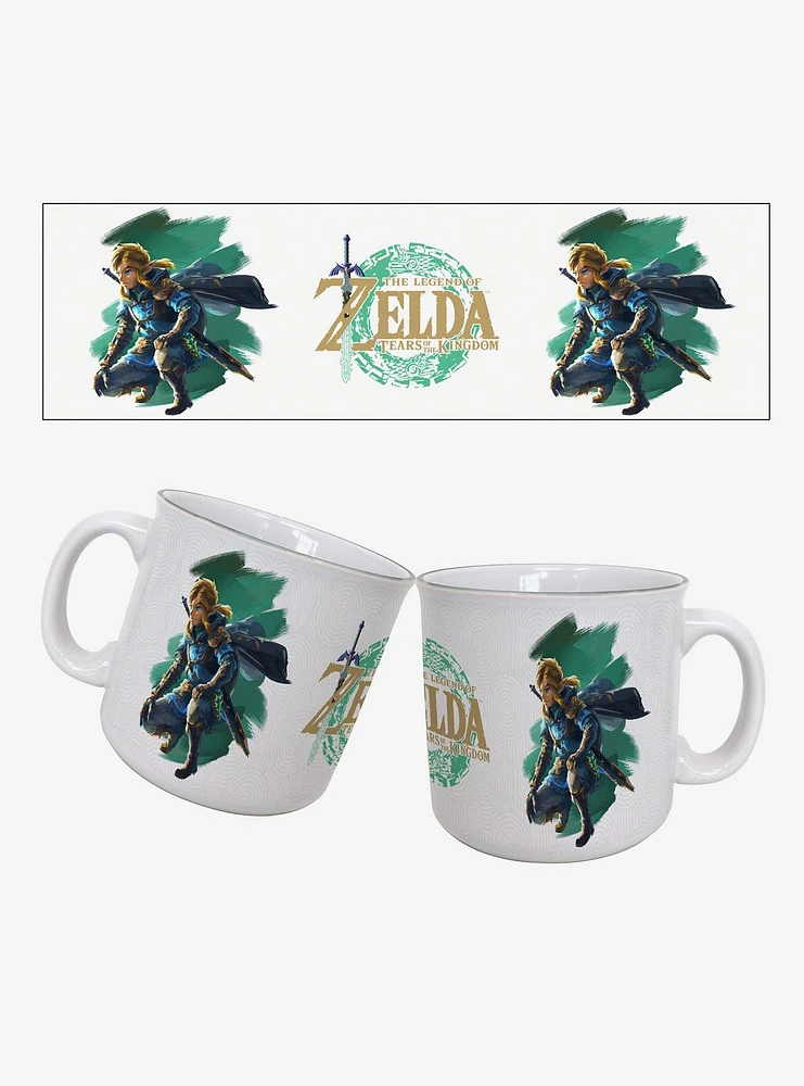 The Legend of Zelda Tears of The Kingdom Link Crouching 20oz Camper Mug