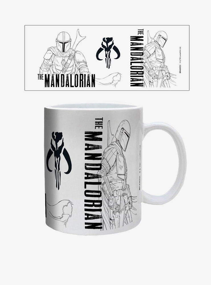 Star Wars The Mandalorian Line Art 20oz Mug