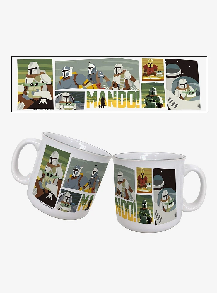 Star Wars The Mandalorian S3 Cartoon Panel 20oz Camper Mug