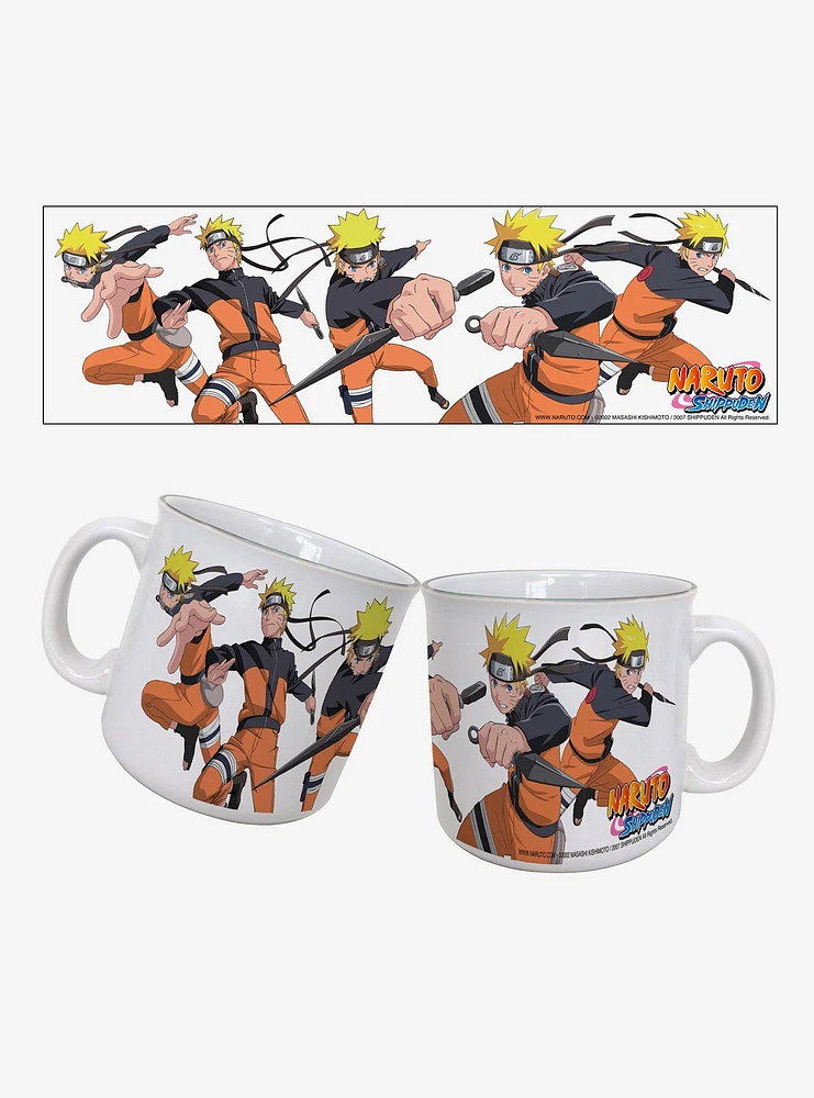 Naruto Shippuden Fight Action 20oz Camper Mug