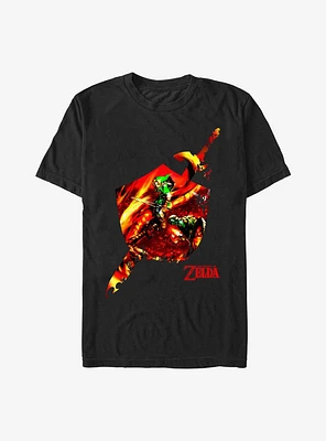 The Legend Of Zelda Link Fire Shield Emblem T-Shirt