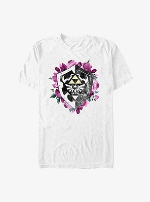 The Legend Of Zelda Floral Sheild T-Shirt