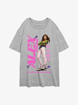 Disney Wizards Of Waverly Place Alex Russo Pose Womens Oversized T-Shirt