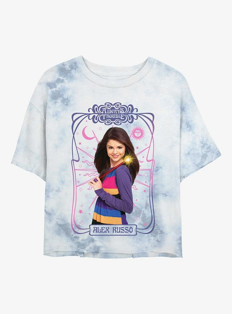 Disney Wizards Of Waverly Place Alex Russo Tarot Card Tie Dye Crop Womens T-Shirt