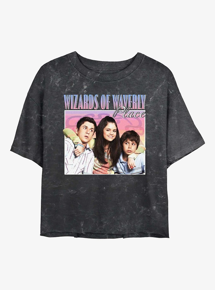 Disney Wizards Of Waverly Place Sibling Love Mineral Wash Womens Crop T-Shirt