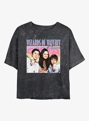 Disney Wizards Of Waverly Place Sibling Love Mineral Wash Womens Crop T-Shirt
