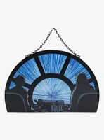 Star Wars Millennium Falcon Window Stained Glass Wall Art - BoxLunch Exclusive