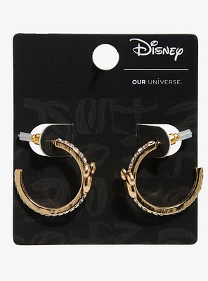 Our Universe Disney Mickey Mouse Rhinestone Hoop Earrings — BoxLunch Exclusive
