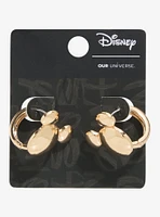 Our Universe Disney Mickey Mouse Silhouette Gold Huggie Hoop Earrings - BoxLunch Exclusive