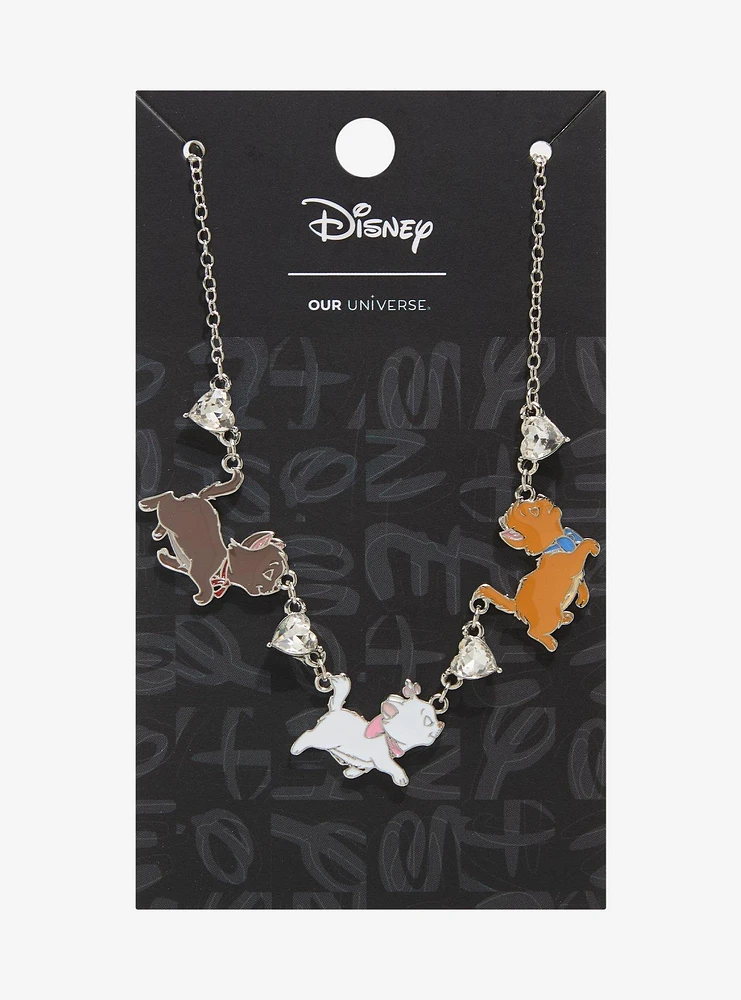 Our Universe Disney the Aristocats Kittens Walking Rhinestone Charm Necklace - BoxLunch Exclusive