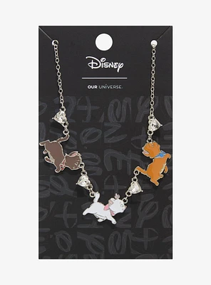 Our Universe Disney the Aristocats Kittens Walking Rhinestone Charm Necklace - BoxLunch Exclusive