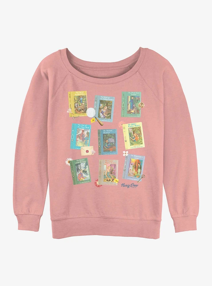Nancy Drew Mystery Books Womens Slouchy Sweatshirt