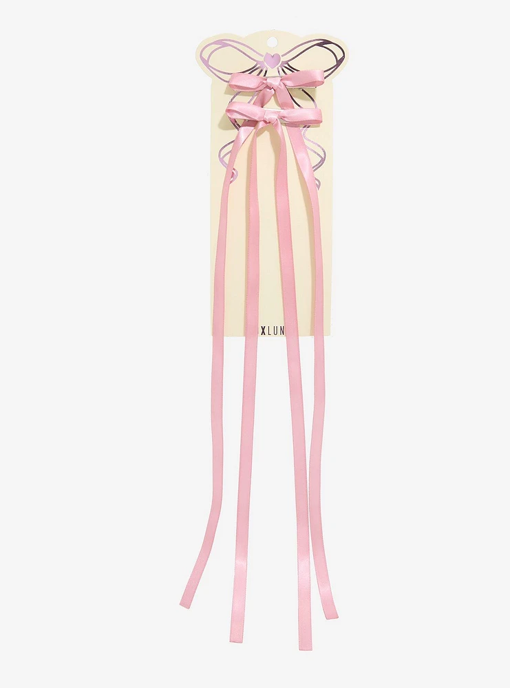 Pink Ribbon Bow Hair Clip Set - BoxLunch Exclusive