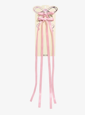 Pink Ribbon Bow Hair Clip Set - BoxLunch Exclusive