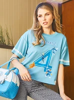 Marvel The Fantastic Four: First Steps Sue Storm Women's Cropped Football Jersey - BoxLunch Exclusive