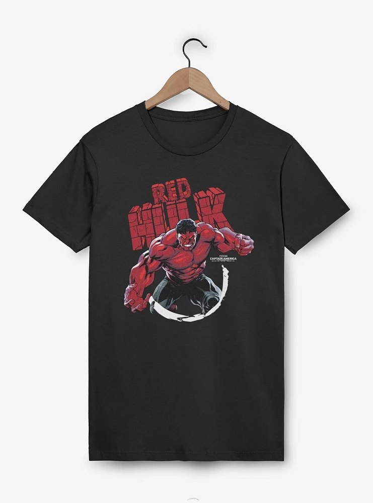 Marvel Captain America: Brave New World Red Hulk Circle Stone T-Shirt
