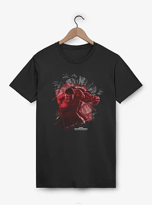 Marvel Captain America: Brave New World Red Hulk Broken Glass T-Shirt