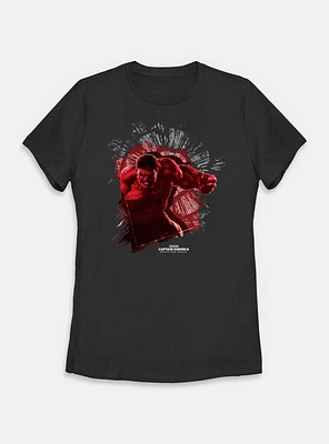 Marvel Captain America: Brave New World Red Hulk Broken Glass Womens T-Shirt