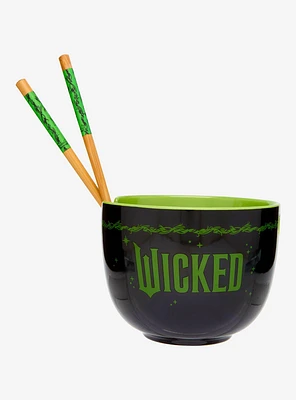 Wicked Elphaba Defy Gravity Ramen Bowl with Chopsticks