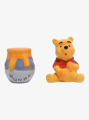 Disney Winnie the Pooh Honey Pot & Pooh Bear Figural Salt & Pepper Shaker Set