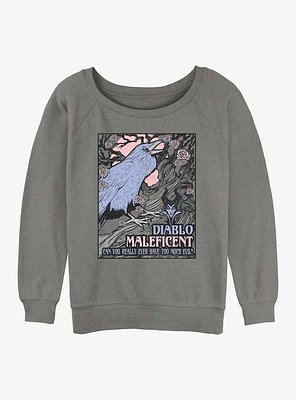 Disney Villains Too Much Evil Womens Slouchy Sweatshirt