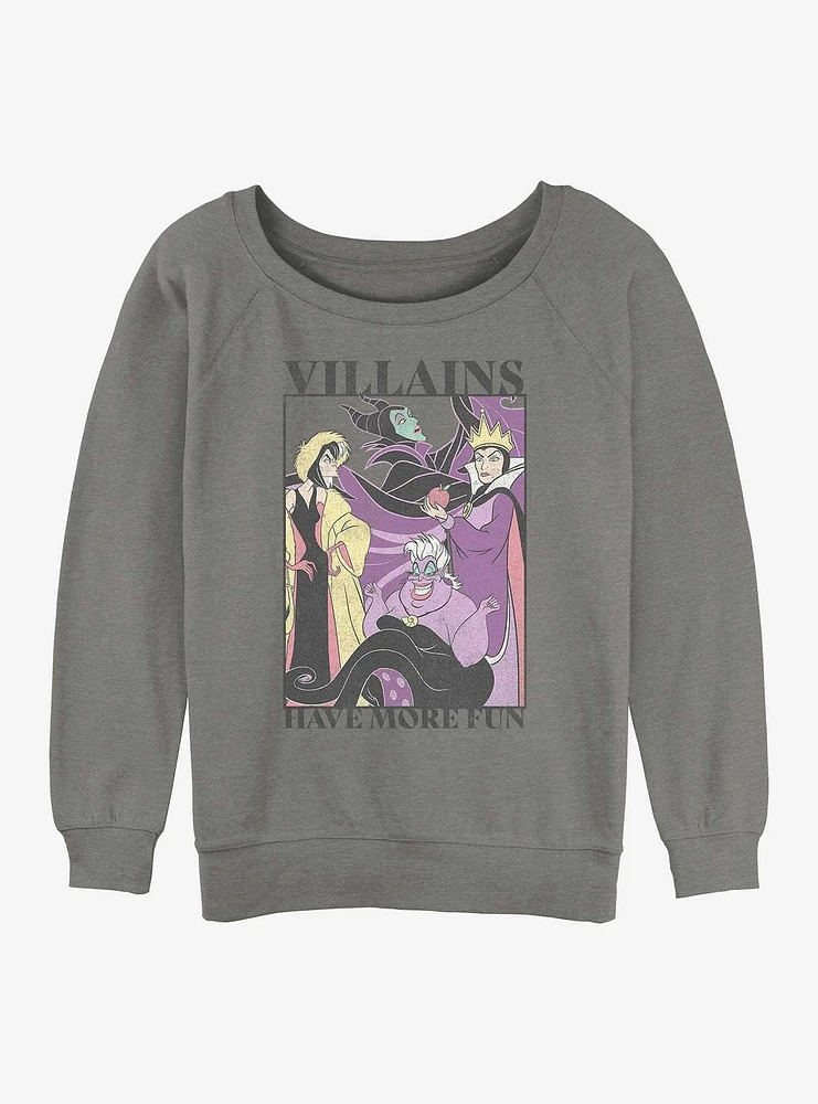 Disney Villains Have More Fun Womens Slouchy Sweatshirt