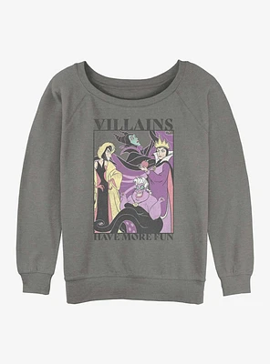 Disney Villains Have More Fun Womens Slouchy Sweatshirt