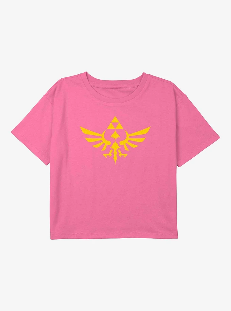 The Legend Of Zelda Classic Triforce Youth Girls Boxy T-Shirt