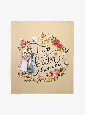 Holly Hobbie Two Is Better Than One Throw Blanket