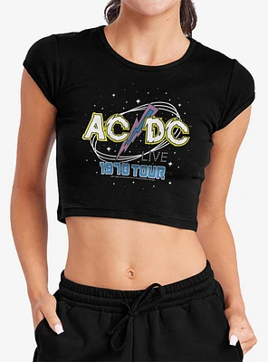 AC/DC Live Cap Sleeve Baby Rib Crop Top