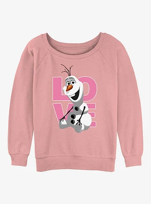 Disney Frozen Love Olaf Womens Slouchy Sweatshirt