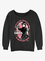 Wednesday Deadly Poem Womens Slouchy Sweatshirt