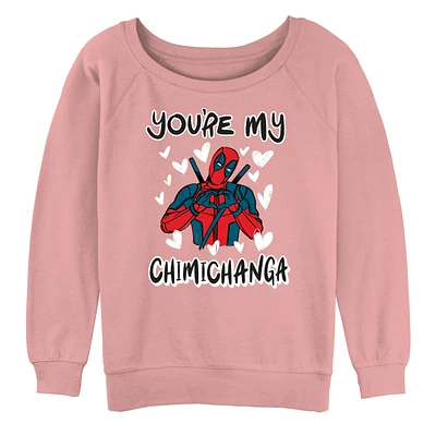 Marvel Deadpool Youre My Chimichanga Womens Slouchy Sweatshirt