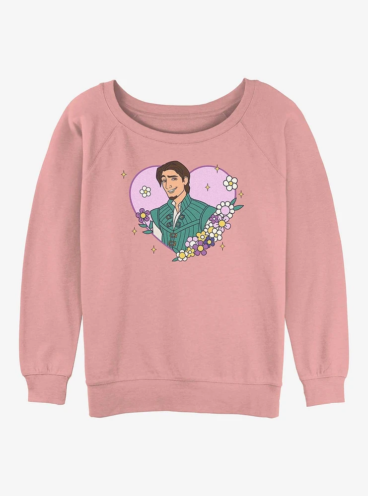 Disney Princess Flynn Ryder Heart Womens Slouchy Sweatshirt