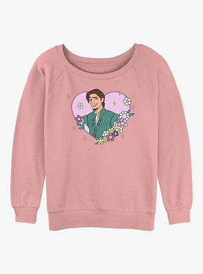 Disney Princess Flynn Ryder Heart Womens Slouchy Sweatshirt