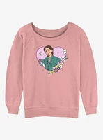Disney Princess Flynn Ryder Heart Womens Slouchy Sweatshirt