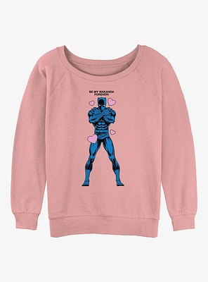 Marvel Black Panther Be My Wakanda Forever Womens Slouchy Sweatshirt