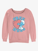 The Smurfs Free Hugs Womens Slouchy Sweatshirt