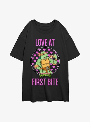 Teenage Mutant Ninja Turtles Love At First Bite Womens Oversized T-Shirt