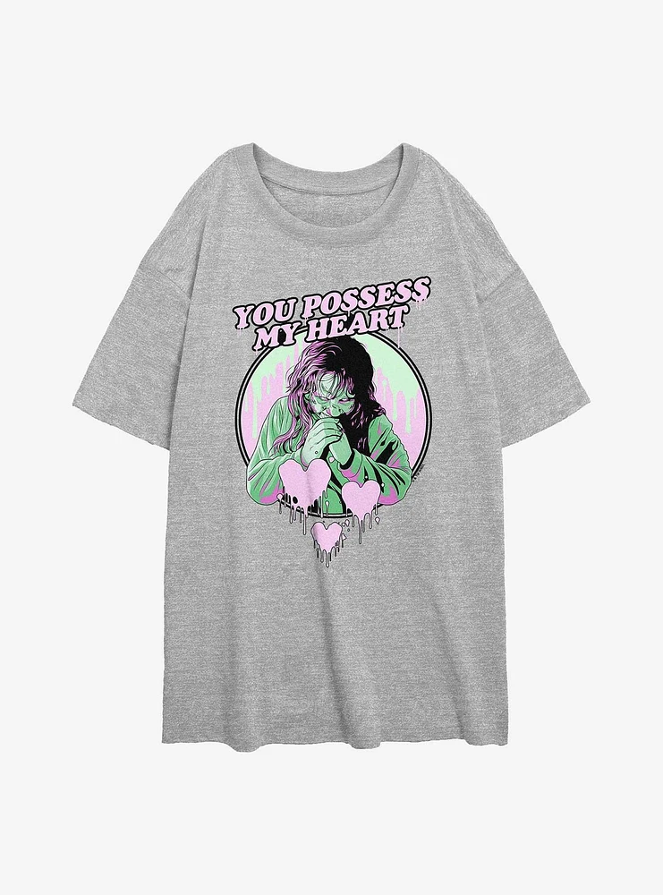 The Exorcist You Possess My Heart Womens Oversized T-Shirt