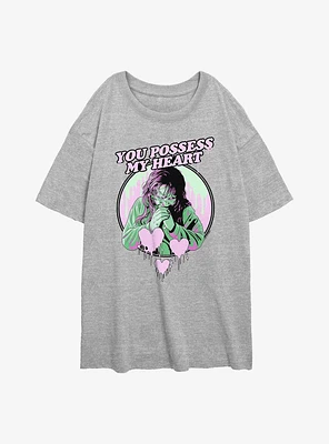 The Exorcist  You Possess My Heart Womens Oversized T-Shirt